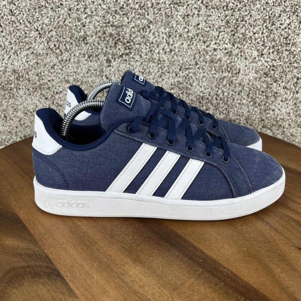 Adidas Grand Court Youth Tennis Shoes Sneakers Navy Blue